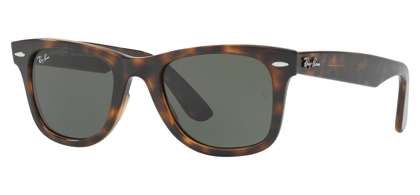 Ray-Ban RB4340 Wayfarer Ease Sunglasses - Tortoise / Green - Tortoise+Black