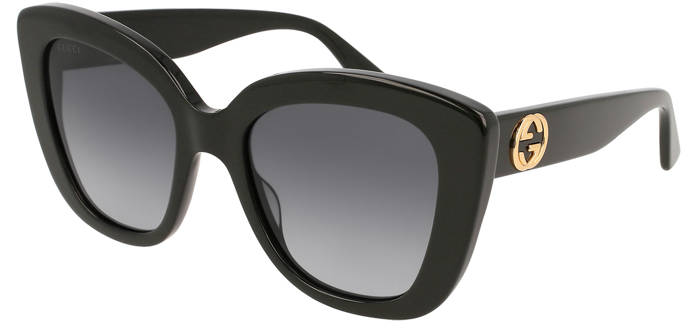 Gucci GG0327S Sunglasses - Black / Grey Gradient - Tortoise+Black