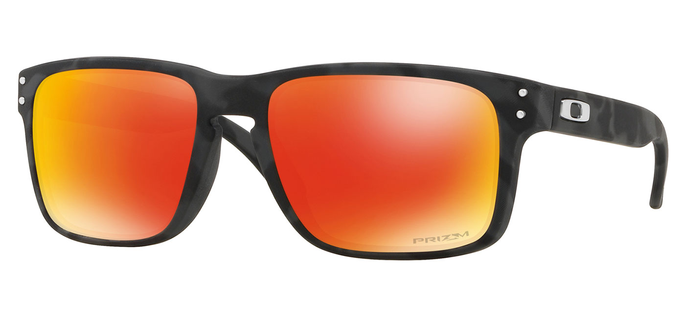 Oakley Holbrook Sunglasses - Black Camo / Prizm Ruby - Tortoise+Black