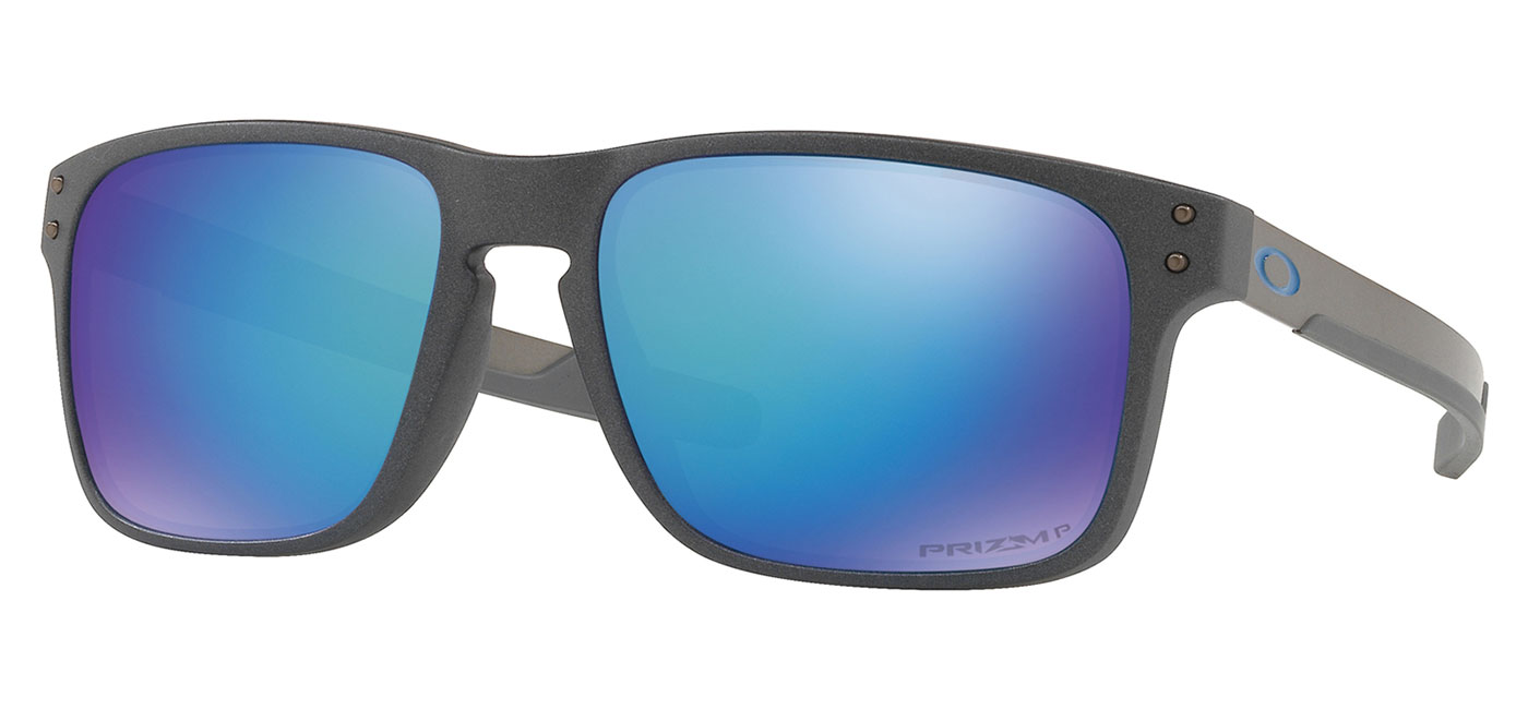 Oakley Holbrook Mix Sunglasses - Steel / Prizm Sapphire Polarised -  Tortoise+Black