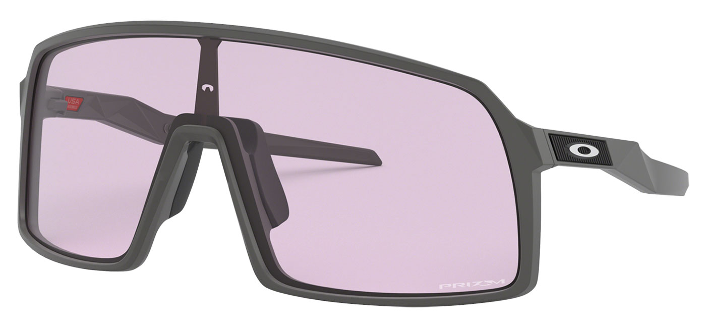 Oakley Sutro Sunglasses Matte Dark Grey Prizm Low Light Tortoise Black