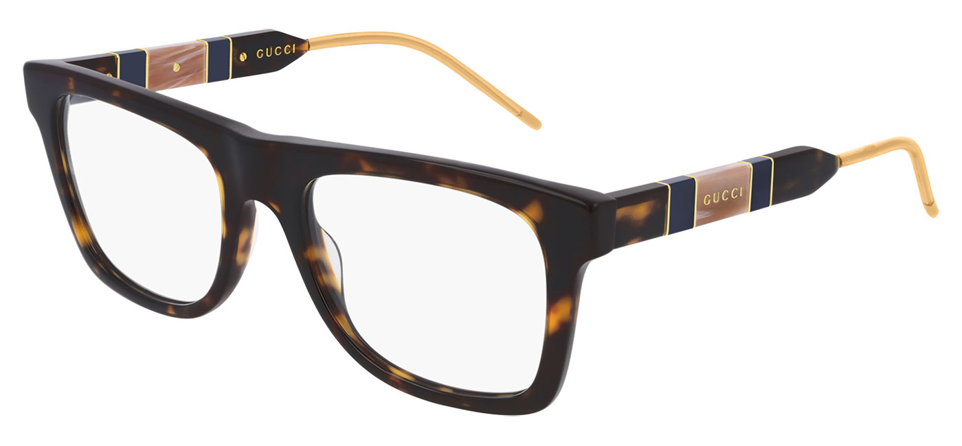 Gucci Gg0604o Glasses Dark Havana Tortoise Black