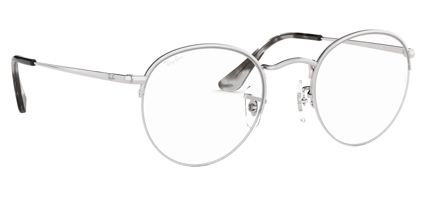 Ray-Ban RX3947V Round Gaze Glasses - Silver - Tortoise+Black
