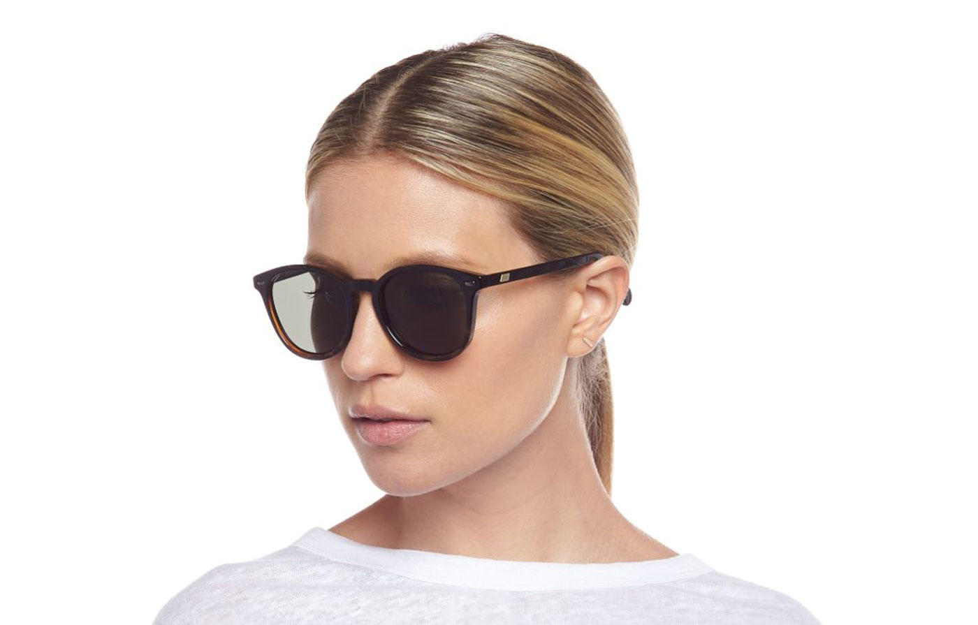 Le Specs Bandwagon Sunglasses - Black Tort / Khaki - Tortoise+Black