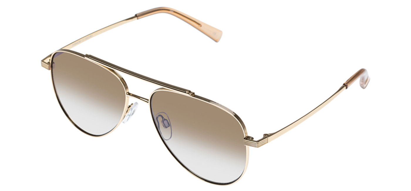 Le Specs Evermore Prescription Sunglasses – Gold / Khaki Gradient ...