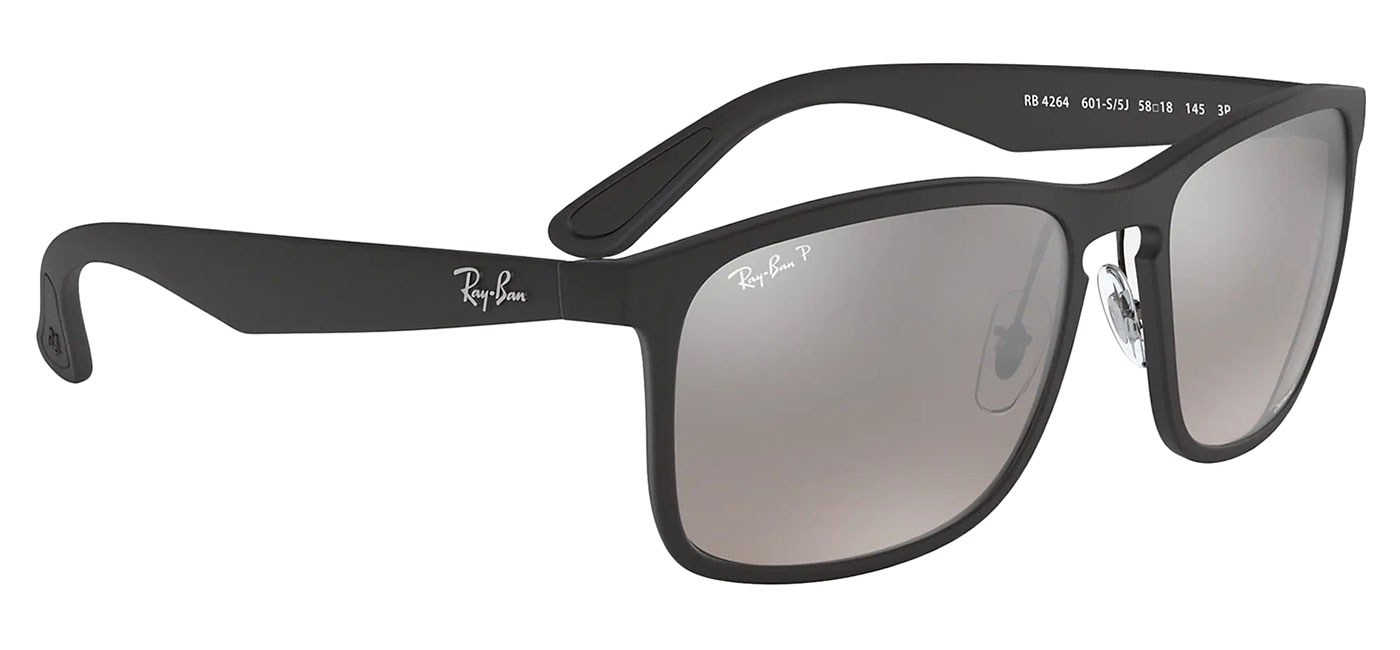Ray-Ban RB4264 Sunglasses - Matte Black / Silver Mirror Chromance ...
