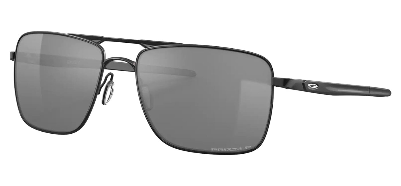 Oakley Gauge 6 Titanium Sunglasses Satin Black Prizm Black Polarised Tortoiseblack 3963