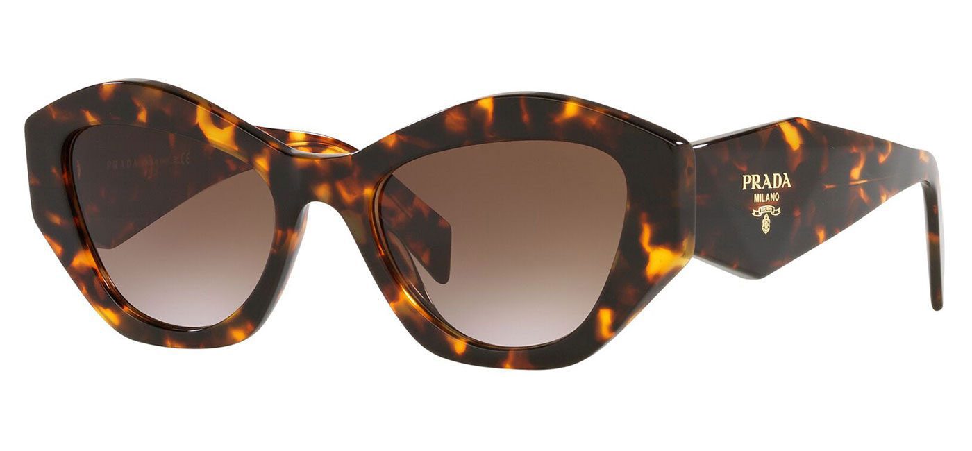 Prada PR07YS Prescription Sunglasses Honey Havana Brown Gradient Tortoise Black