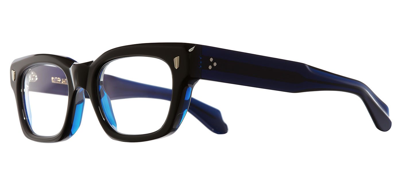 Cutler and Gross 1391 Glasses - Black on Blue - Tortoise+Black