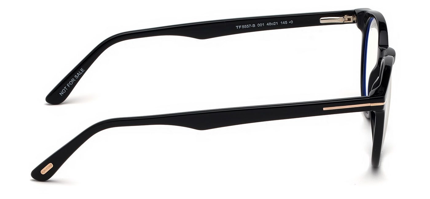 Tom Ford FT5557-B Glasses - Shiny Black - Tortoise+Black