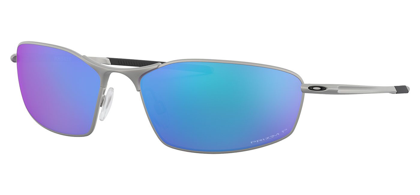 Oakley Whisker Sunglasses - Satin Chrome / Prizm Sapphire 