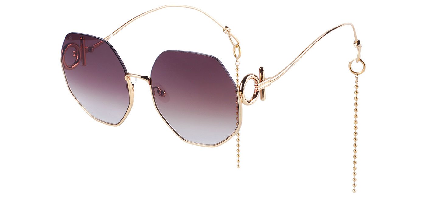 For Art's Sake Palace Sunglasses - Gold / Champagne Gradient - Tortoise ...