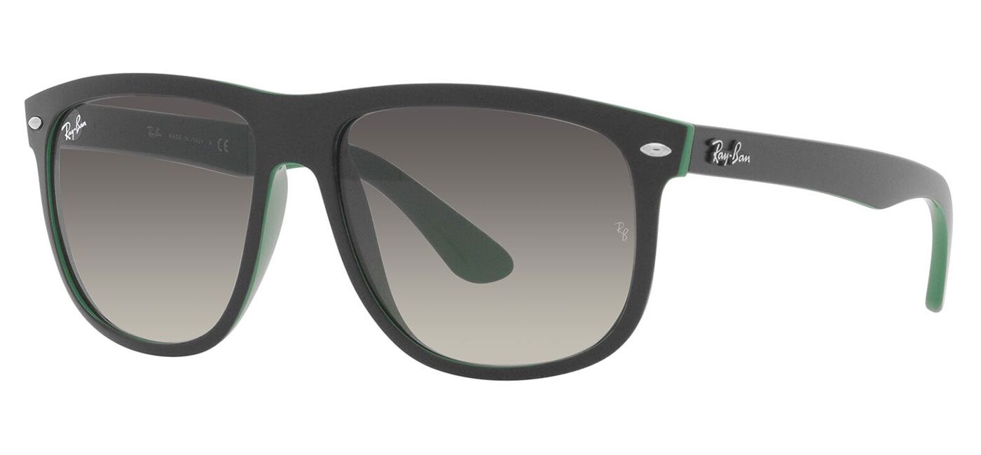 Ray-Ban RB4147 Boyfriend Sunglasses - Matte Black on Green / Grey Gradient  - Tortoise+Black