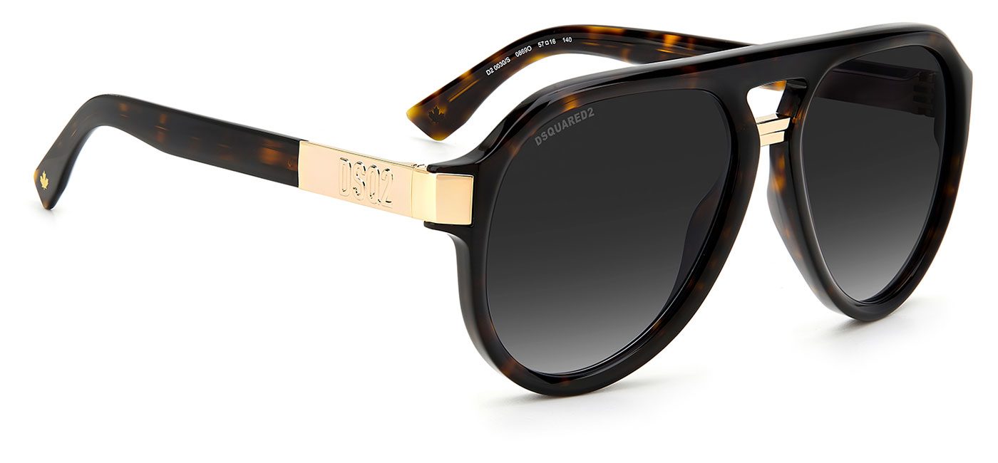 DSQUARED2 0030/S Sunglasses - Havana / Grey Gradient - Tortoise+Black