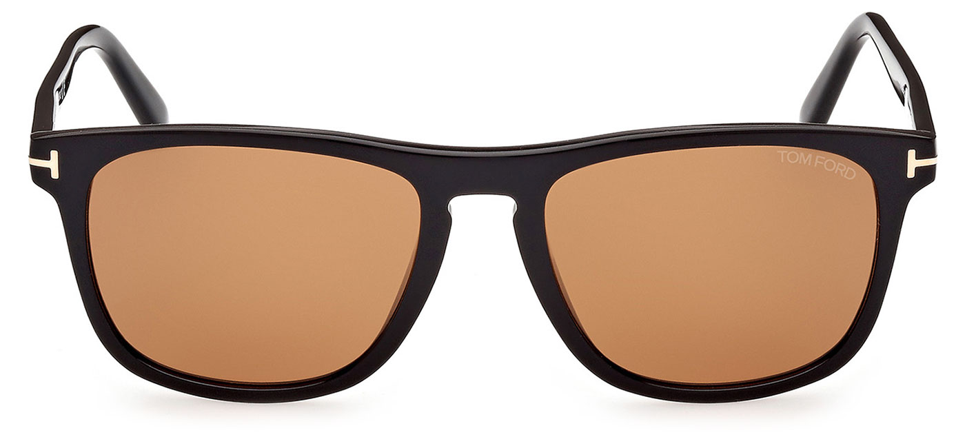 Tom Ford FT0930 Gerard-02 Sunglasses - Shiny Black / Brown - Tortoise+Black