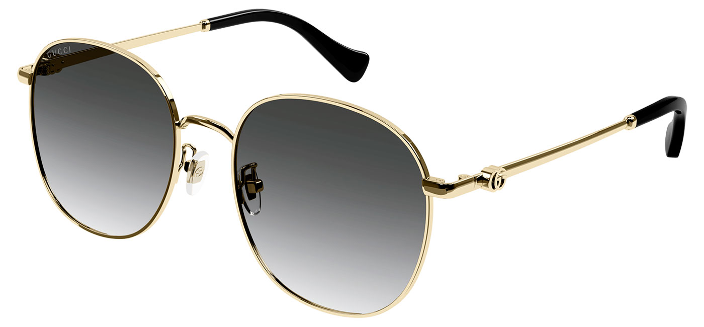 Gucci GG1142S Sunglasses - Gold / Grey Gradient - Tortoise+Black