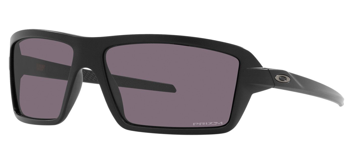 Oakley Cables Sunglasses - Matte Black / Prizm Grey - Tortoise+Black