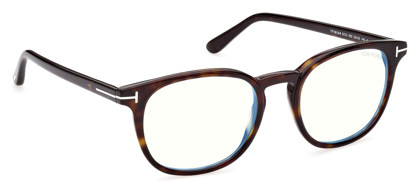 Tom Ford FT5819-B Glasses - Dark Havana - Tortoise+Black
