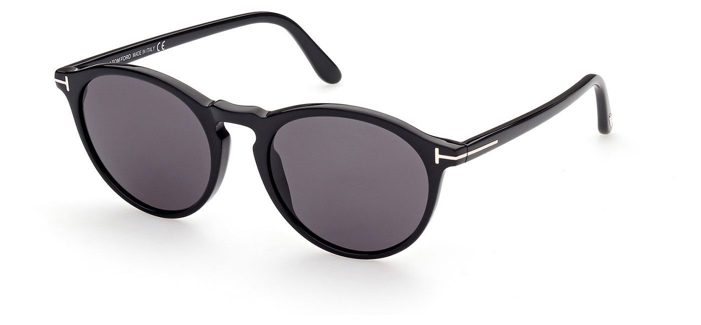 Tom Ford FT0904 Aurele Prescription Sunglasses - Shiny Black / Smoke -  Tortoise+Black