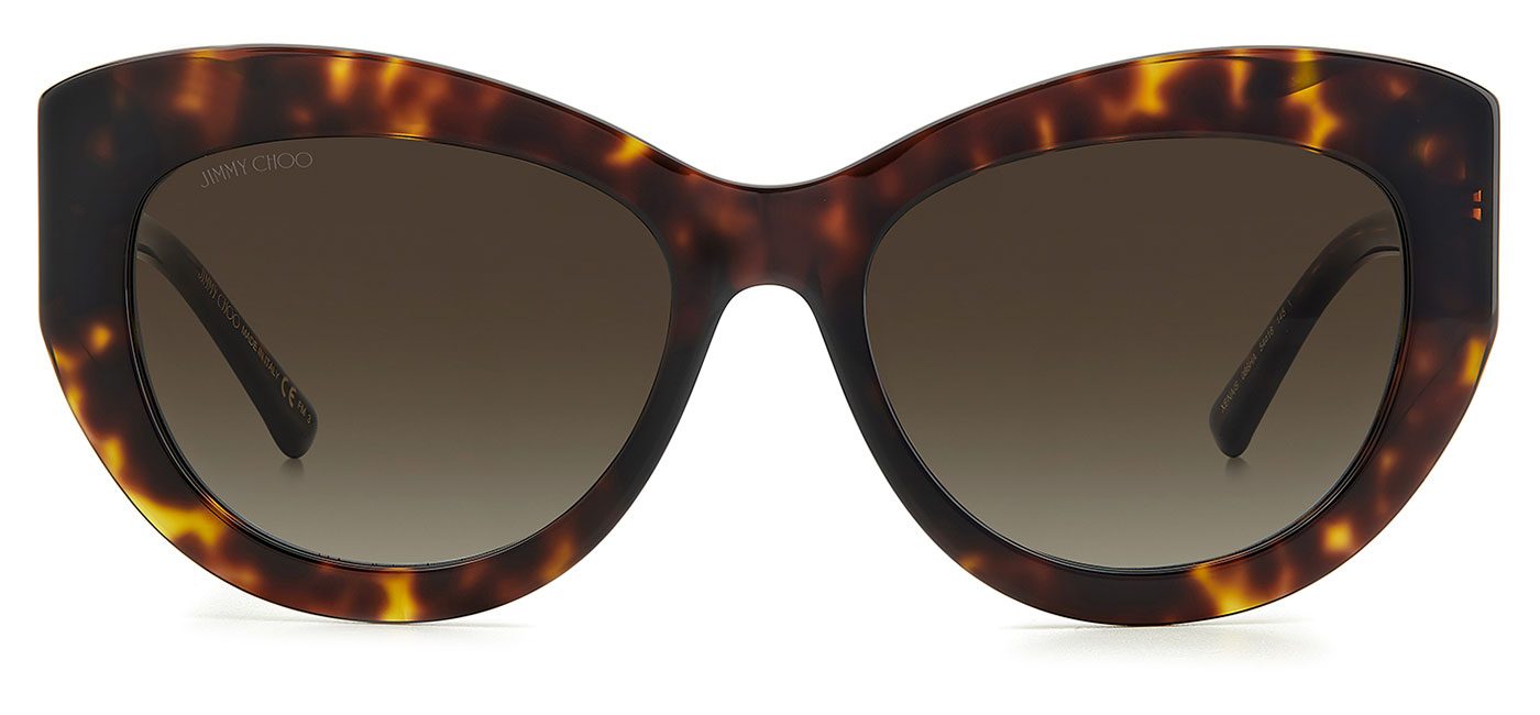 Jimmy Choo Xena Sunglasses - Havana / Brown Shaded - Tortoise+Black