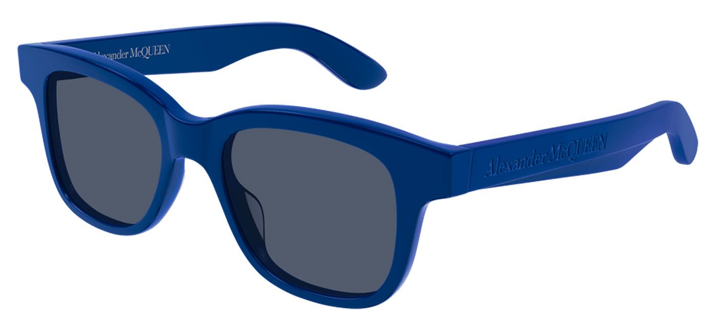 Alexander McQueen AM0382S Sunglasses - Blue / Blue - Tortoise+Black