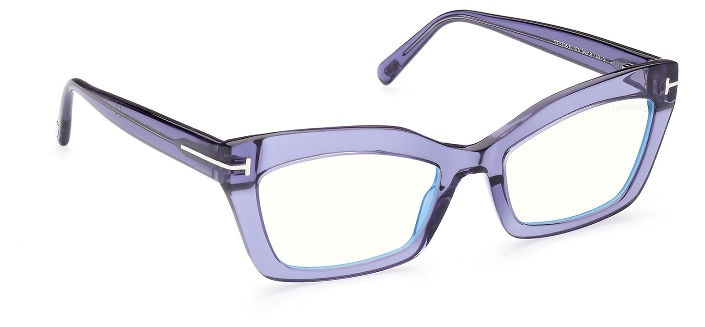 Tom Ford FT5766-B Glasses - Lilac - Tortoise+Black