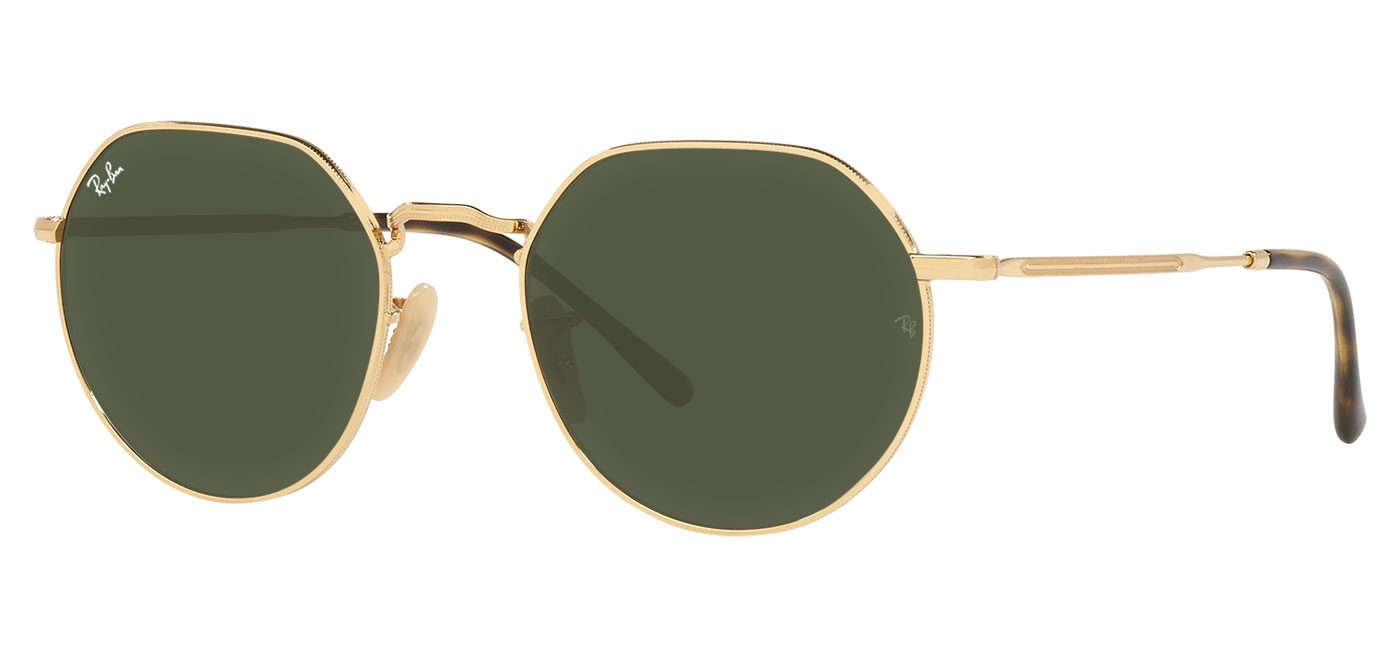 Ray Ban RB3565 Jack Prescription Sunglasses Gold Green Tortoise Black