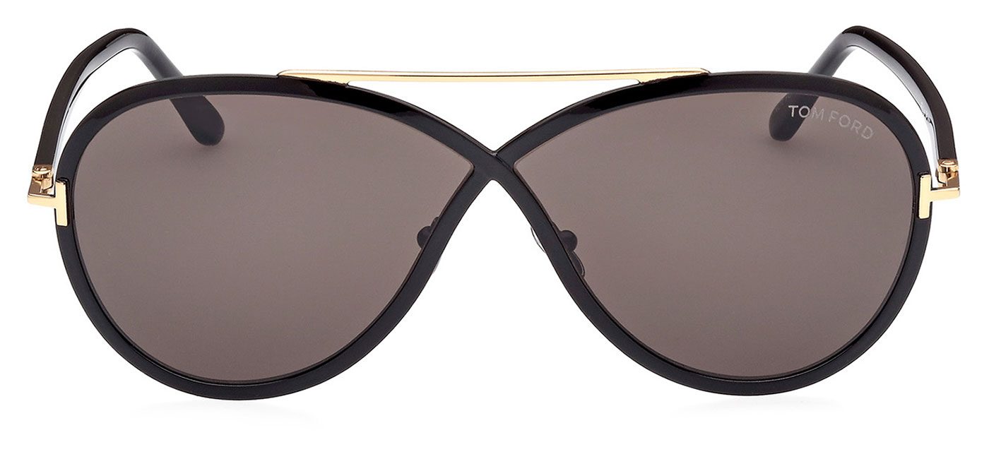 Tom Ford Ft1007 Rickie Sunglasses Shiny Black Smoke Tortoise Black