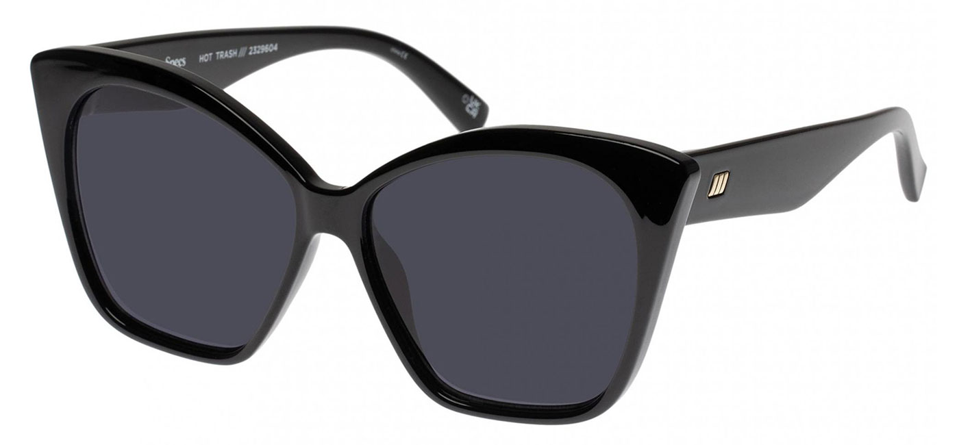 Le Specs Hot Trash Prescription Sunglasses - Black / Smoke - Tortoise+Black