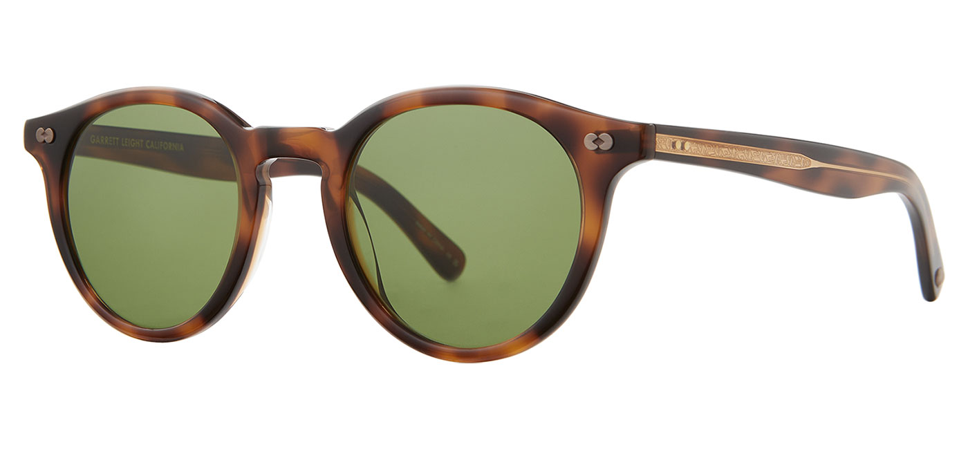 Garrett Leight Clune X Sunglasses - Spotted Brown Shell / Pure Green ...