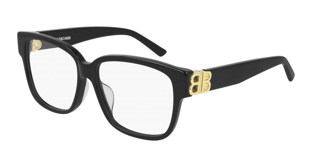 Balenciaga BB0104O Glasses - Black & Gold - Tortoise+Black