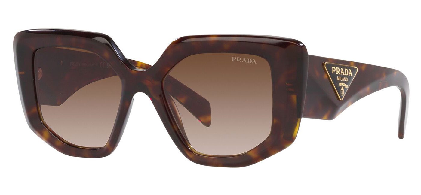 Prada PR14ZS Prescription Sunglasses Tortoise Brown Gradient Tortoise Black