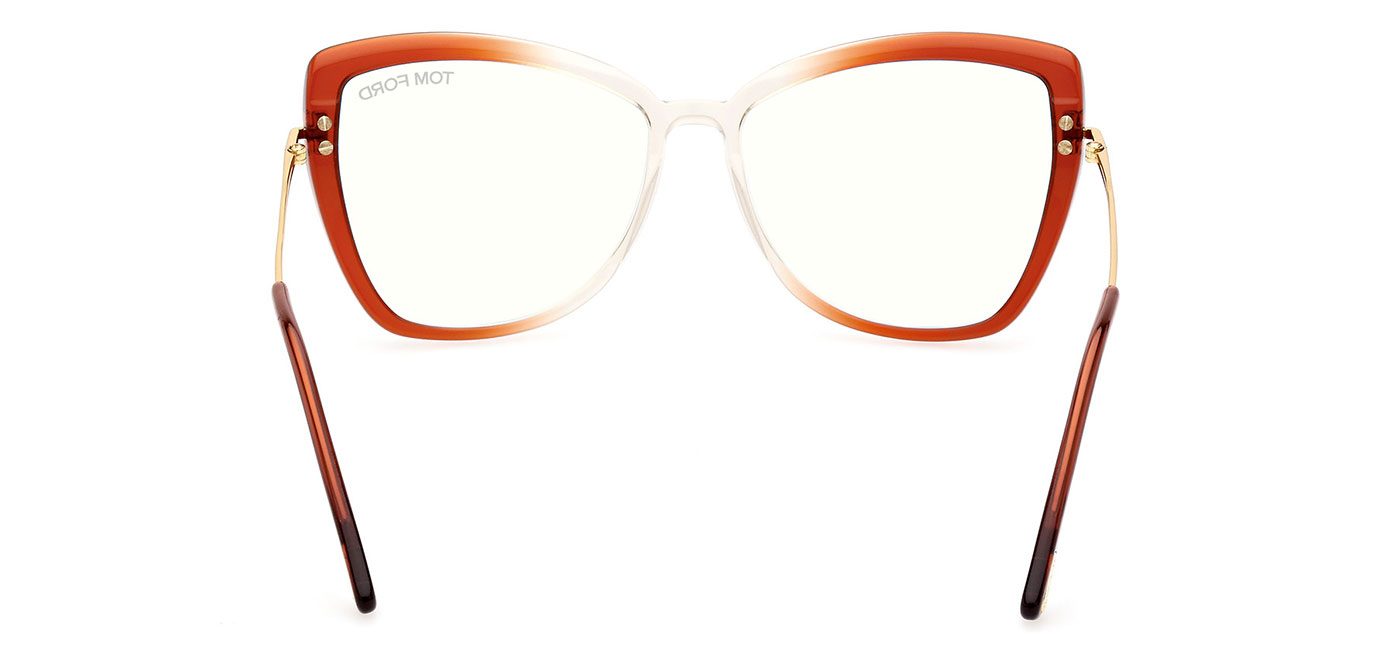 Tom Ford FT5882-B Glasses - Orange - Tortoise+Black