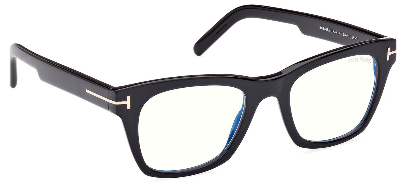 Tom Ford FT5886-B Glasses - Shiny Black - Tortoise+Black