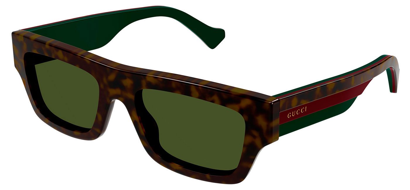 Gucci GG1301S Prescription Sunglasses Havana Green Tortoise Black