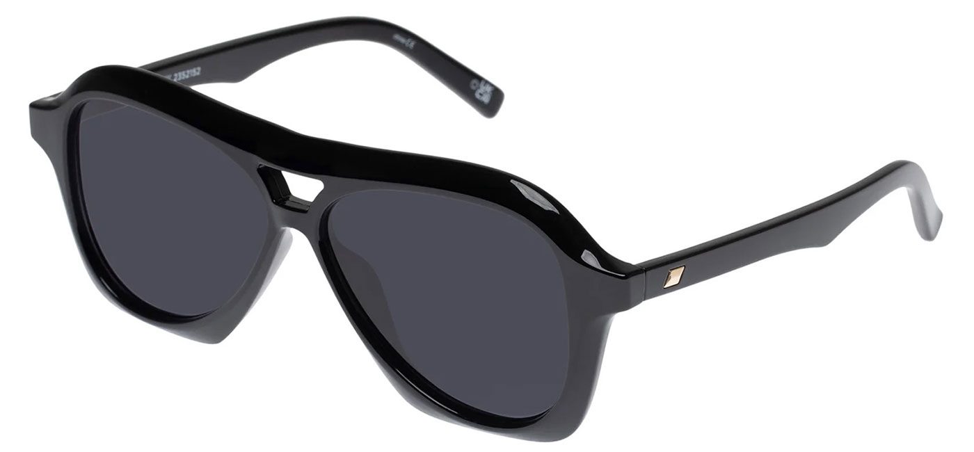 Le Specs Drizzle Sunglasses Black / Smoke Mono Tortoise+Black