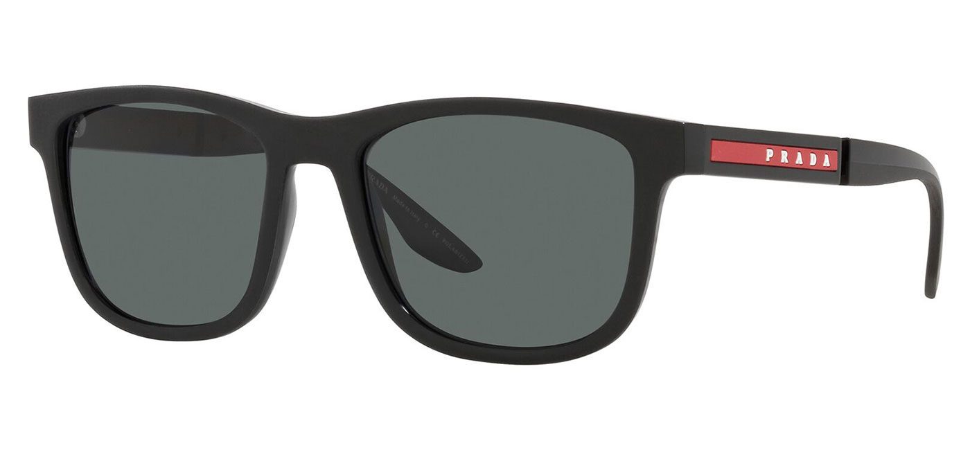 Prada Linea Rossa PS04XS Prescription Sunglasses Black Rubber