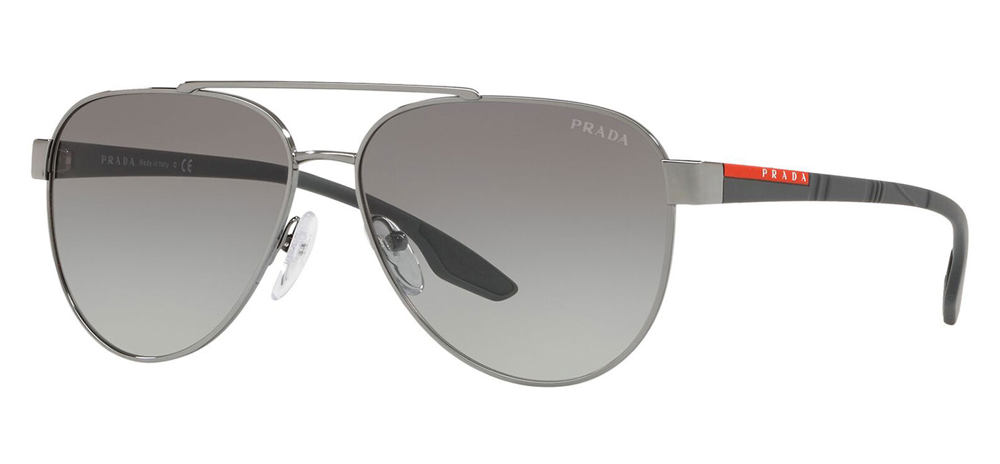 Prada Linea Rossa PS54TS Sunglasses Matte Gunmetal Grey Gradient