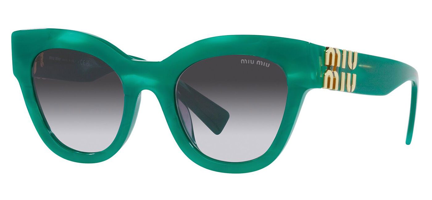 Miu Miu MU01YS Sunglasses - Green / Grey Gradient - Tortoise+Black