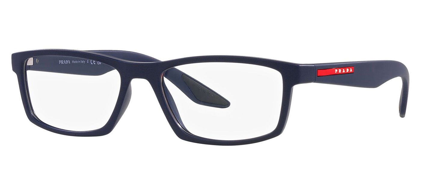 Prada Linea Rossa PS04PV Glasses Blue Rubber Tortoise Black