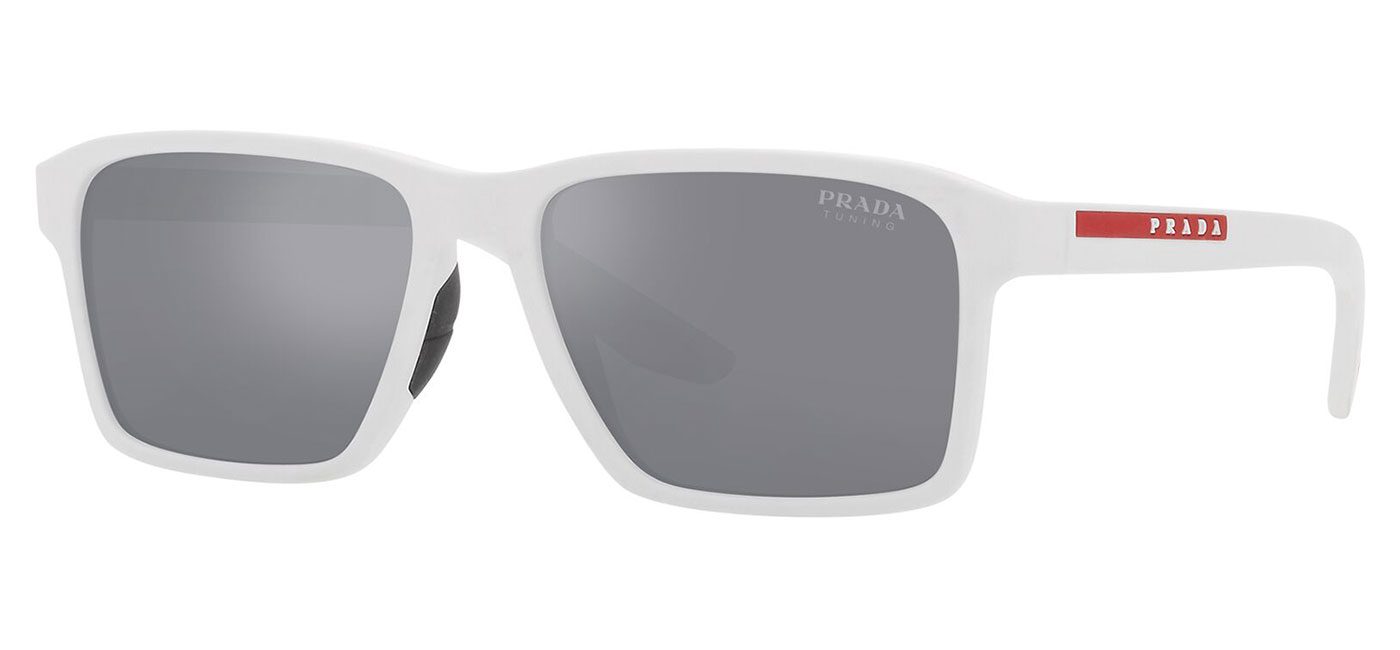 Prada Linea Rossa PS05YS Sunglasses White Rubber Light Blue