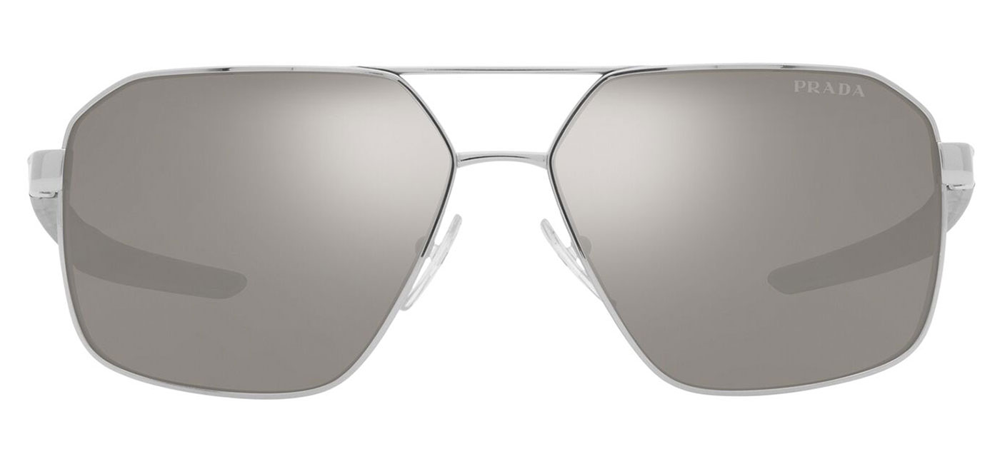 Prada Linea Rossa PS 55WS Sunglasses - Silver / Light Grey Mirror ...