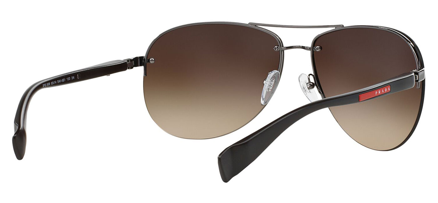 Prada Linea Rossa PS56MS Sunglasses Gunmetal Brown Gradient