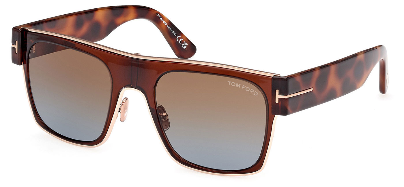 Tom Ford FT1073 Prescription Sunglasses - Shiny Dark Brown / Brown ...