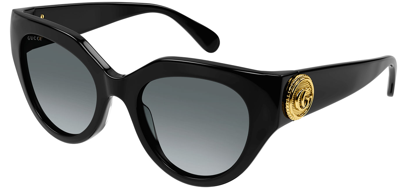 Gucci GG1408S Sunglasses - Black / Grey Gradient - Tortoise+Black