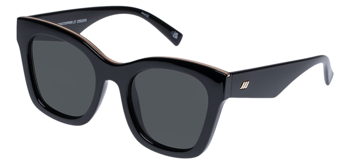 Le Specs Showstopper Sunglasses - Black / Khaki Mono - Tortoise+Black