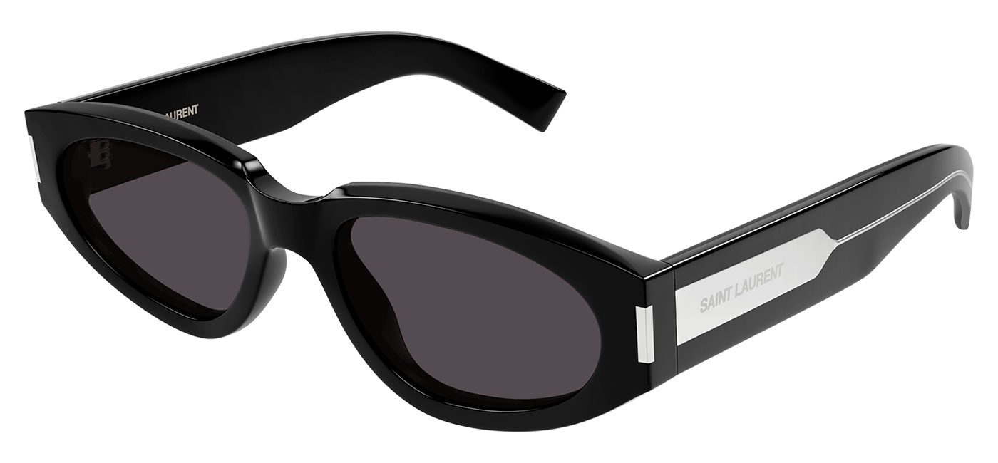 Saint Laurent SL 618 Sunglasses - Black / Black - Tortoise+Black