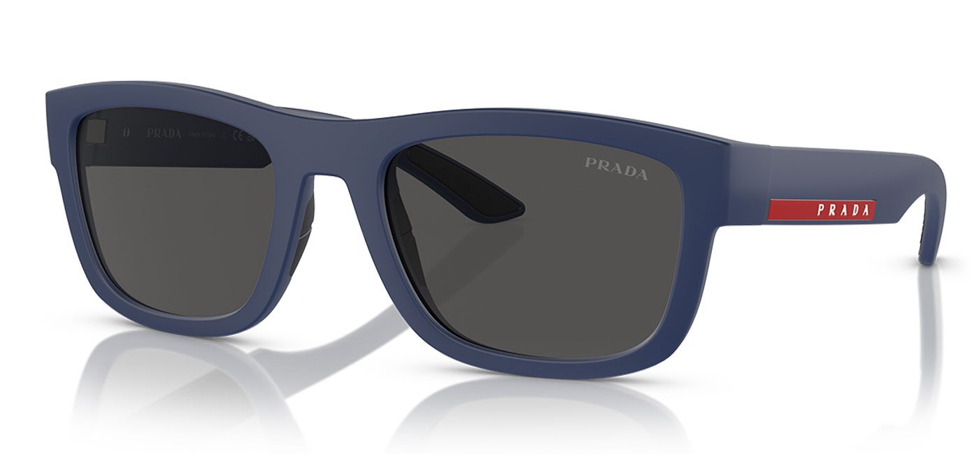 Prada Linea Rossa Ps01zs Sunglasses Black Rubber Dark Grey Tortoiseblack 