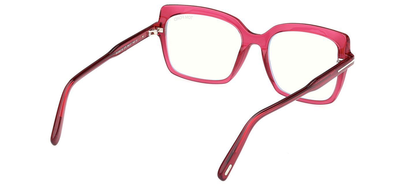 Tom Ford FT5947-B Glasses - Shiny Dark Fuxia - Tortoise+Black