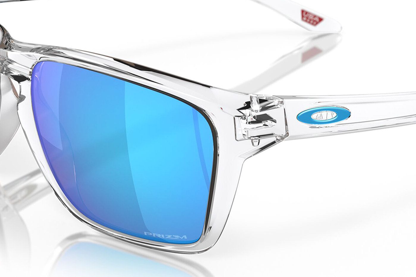 Oakley Sylas Sunglasses - Polished Clear / Oakley Prizm Sapphire ...